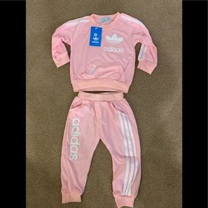 adidas pink sweatsuit
